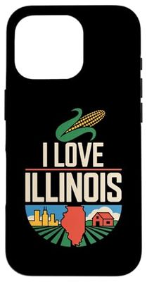 I Love Illinois Cornfield Skyline Barn Case for iPhone 16 Pro