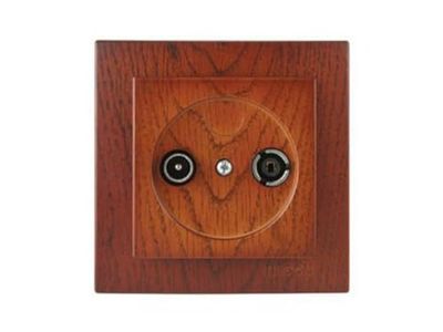 Televisore Presa Incasso in Noce, Modello Serie 8000. Design elegante e funzionale, ideale per integrarsi in qualsiasi ambiente senza occupare spazio aggiuntivo e finiture di alta qualità.