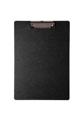 MAUL Portapapeles A4, Carpeta portapapeles PP en formato A4 para documentos, Carpeta de conferencias duradera, Ojal retráctil para colgar, Carpeta con clip para papel suelto, Negro