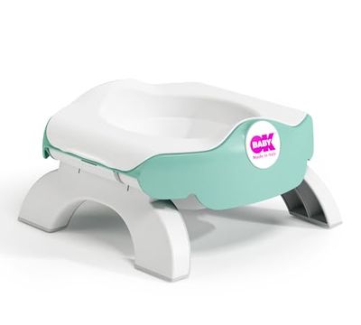 OKBABY Roady - Pot de Voyage Pliant pour Enfants, Devient un Réducteur de Toilette - Turquoise