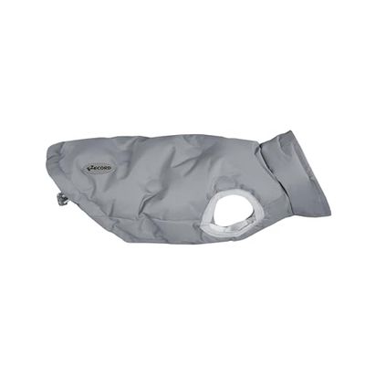 Record - Cappottino Sofi per Cani. Impermeabile per cani con Stile Romantico, Imbottito e Resistente all'Acqua, con Chiusura in Velcro e Foro Guinzaglio | Grigio, XL