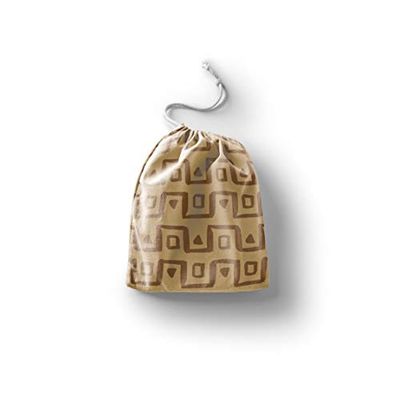 Bonamaison Printed Cotton Produce Bag with Drawstring, Reusable Grocery Bag, Biodegradable Eco-Friendly Bags, Travel Pouch, Sachet Bags, Shopping Bag, Eco Friendly, Foldable, Size: 40x50 Cm