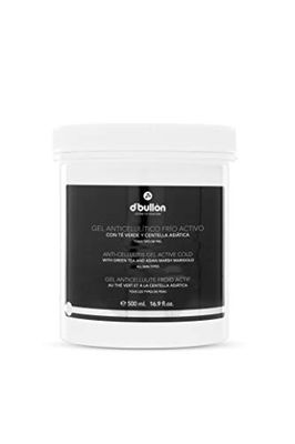 D'Bullón - gel corporal anti-celulítico, efeito frio ativo, chá verde e centelha asiática, melhora a circulação, reduz o contorno, vegano, 500 ml, uso corporal