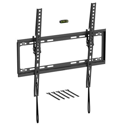 D-Line TV-muurbeugel voor 32-70 inch tv's, laag profiel kantelbare tv-muurbeugel met waterniveau, slanke kantelbare tv-houder - VESA 200 x 200 mm - 400 x 400 mm, geschikt voor maximaal 50 kg