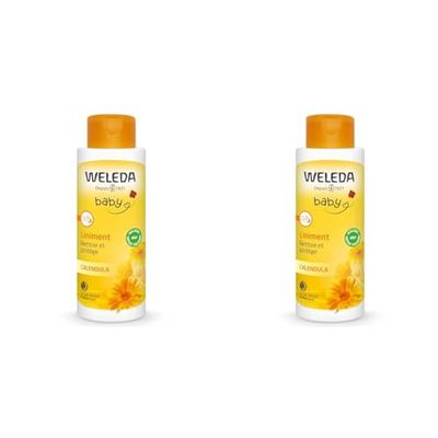 Weleda - Liniment au Calendula Baby - Soin Nettoyant pour le Change - Sans Rinçage - Flacon de 400 ml Blanc (Lot de 2)
