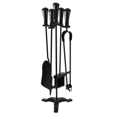 Herramientas Para La Chimenea De Metal Negro Set 5Pcs