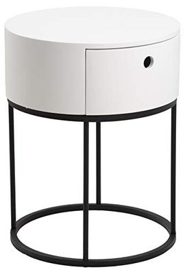 AC Design Furniture Apollon Nachtkastje, hout, wit, 51 x 40 x 40 cm