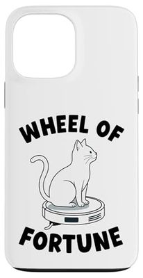 Wheel Of Fortune Cat On Robot Vacuum Cleaner Cat Case for iPhone 13 Pro Max