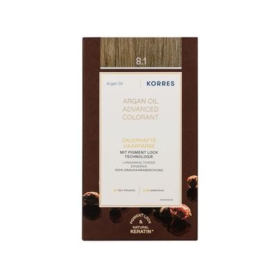 Argan Oil ADVANCED COLORANT 8,1 ASH Liga, BLONDE - 50 ml + 75 ml + 20 ml