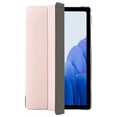 Hama Case for Samsung Galaxy Tab S7 FE/S7+ 12.4 Inch (Flip Case for Samsung Tablet), Protective Case with Stand Function, Transparent Back Magnetic Cover Pink