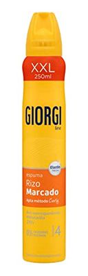 Giorgi Line - Espuma Rizo Marcado 24h, Anti Encrespamiento e Hidratación, 0% Siliconas y Alcohol, Fijación 4 - 250 ml