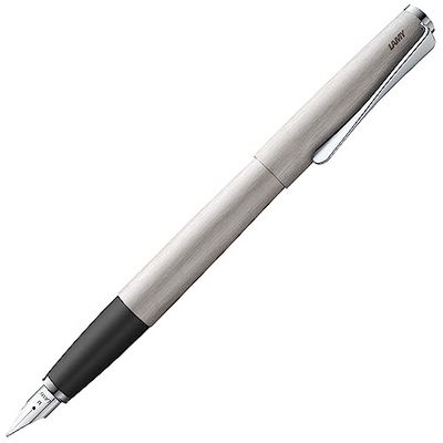 Lamy studio brushed - Stylo-plume en métal élégant - plume en acier en taille de plume M - avec cartouche d'encre bleue T 10
