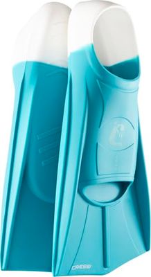 CRESSI Vera Fins Aquamarijn/wit M-Unisex 100% siliconen korte vinnen gesloten schoenontwerp, voor zwemmen, open water training, zwembad, snorkelen, duiken, aquamarijn/wit, M (EU 39/41)