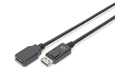 DisplayPort extension cable, DP male - DP female, 2.0m length, black