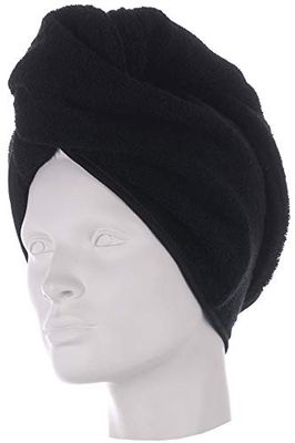 Möve Basic Turban éponge 27 x 67 cm Noir