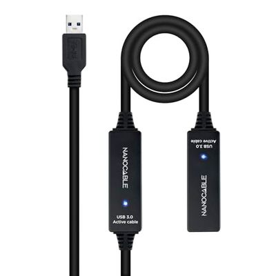 Câble USB 3.0 de 15 m avec amplificateur de Type A/M-A/H, idéal pour connecter des appareils à Longue Distance avec Une Vitesse de Transfert élevée.