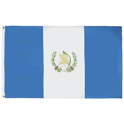 AZ FLAG - Bandera Guatemala - 150x90 cm - Bandera Guatemalteca 100% Poliéster Con Ojales de Metal integrados - 110g - Colores Vivos Y Resistente A La Decoloración
