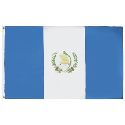 AZ FLAG - Bandera Guatemala - 90x60 cm - Bandera Guatemalteca 100% Poliéster Con Ojales de Metal integrados - 50g - Colores Vivos Y Resistente A La Decoloración
