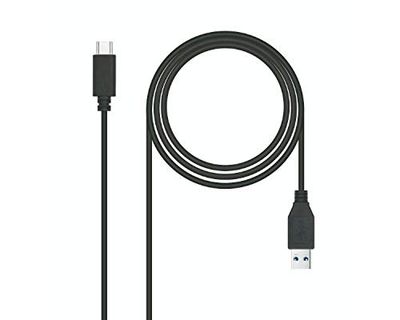 Watio Wave Câble USB 3.1 Gen2 de 1,5 m, 10 Gbit/s, type USB-C vers USB-A, 3A, noir, idéal pour un transfert rapide de données et une charge efficace. *