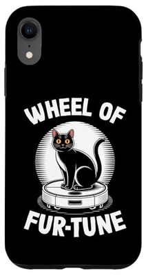 Wheel Of Fur-Tune Robot Vacuum Cleaner Funny Cat Case for iPhone XR