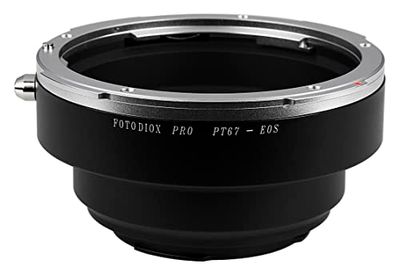 Fotodiox Pro Lens Mount Adapter, Pentax 67/67II Lens to Canon EOS Camera Mount Adapter, per Canon EOS 1D, 1DS, Mark II, III, IV, 1DC, 1DX, D30, D60, 10D, 20D, 20DA, 30D, 40D, 50D, 60D, 60DA, 5D, Mark