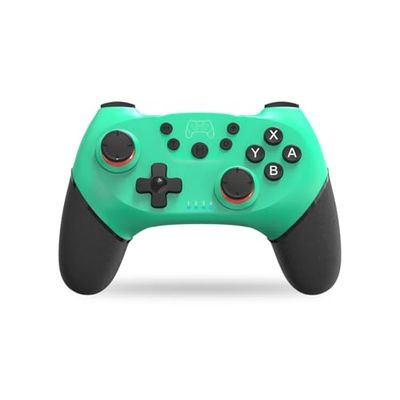 NK Mando Switch Inalámbrico - Switch/Switch Lite/Switch OLED con Función Wake, Bluetooth, 6 ejes, Función Turbo, Dual Shock Doble Vibración, LED Indicadores - Color Azul