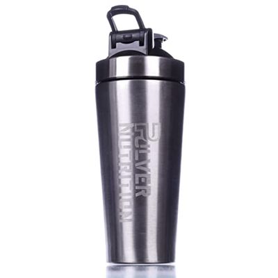 Pulver - RVS Shakebeker - Proteine Shaker - BPA vrij - 1000ml - Thermo - Shaker - Zilver