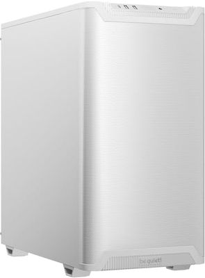 be quiet! Pure Base 501 Airflow White Caja de PC, 2 Ventiladores Pure Wings 3 140mm PWM preinstalados, presión de Aire Extraordinaria, USB 3.2 Gen. 2 Tipo C, instalación Vertical Opcional de la GPU