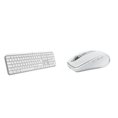 Logitech MX Keys S, Tastiera Wireless, Profilo Basso, Tasti Programmabili, Retroilluminazione & MX Anywhere 3S, Mouse Wireless Compatto, Scorrimento Veloce, Tracciamento 8K DPI