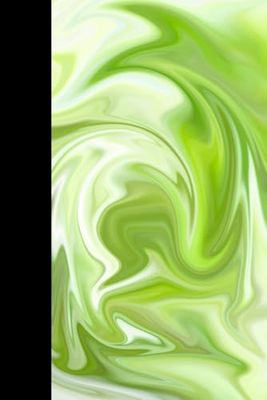 Green Liquid Marble Background 6x9 Notebook Journal for School, College, Office, Grocery list, To do list | 120 Lined Pages