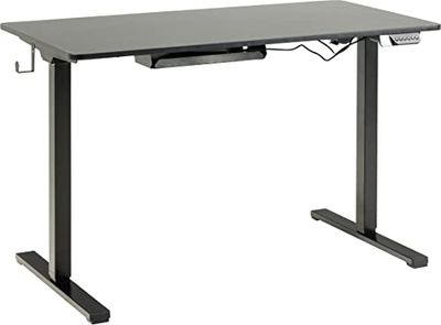 AC Design Furniture Cajsa - Escritorio de Escritorio eléctrico Ajustable en Altura con 4 ajustes preestablecidos, USB-C, Color Negro, Muebles de Oficina en casa, 120 x 73 x 60 cm