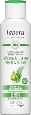 lavera Shampooing Soin Fraîcheur & Équilibre - sans silicone - Fraîcheur durable & cuir chevelu équilibré - vegan - cosmétiques naturels - 250 ml