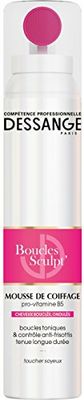 DESSANGE - Mousse Coiffante Boucles Sculpt' - Formule Enrichie En Pro-Vitamine B5 - Contrôle Anti-Frisottis - Tenue Longue Durée - Toucher Soyeux - Cheveux Bouclés, Ondulés - 200 ml