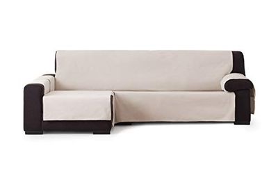 Eysa Garona Protect Capa de sofá, 90% algodão 10% poliéster, 1/bege, Chaise Longue 240 cm