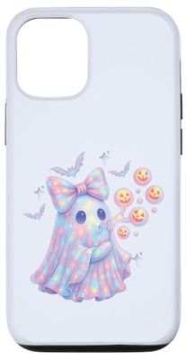 Cute Ghost Coquette Pink Bow Kawaii Pastel 90s Girl Pumpkins Case for iPhone 12/12 Pro