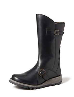 Fly London Mês, botas de mulher, Preto, 38 EU