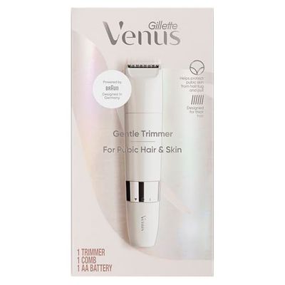 Gillette Venus Trimmer Zona Intima Per La Pelle E I Capelli Pubici Per Le Donne, Epilazione Delicata Che Protegge La Pelle Del Pubis, Impermeabile, Con Tecnologia Braun