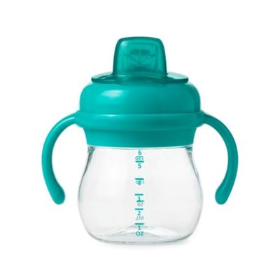 OXO Tot Transitions Gobelet à bec souple avec poignées amovibles Bleu sarcelle 177 ml