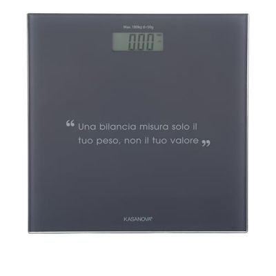 Báscula digital gris con texto