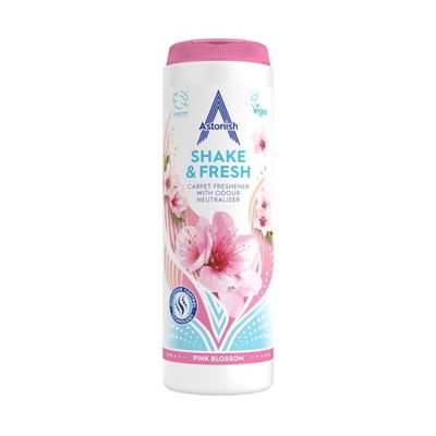 Astonish Shake & Fresh Carpet Freshener, Eliminates Odours, Pink Blossom, 350g
