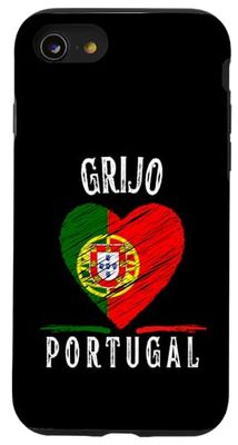 Portugal Flag Heart Grijo City Carcasa para iPhone SE (2020) / 7 / 8