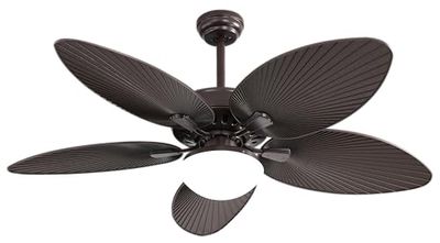 Eden pulse Bruine ventilator, 24 W, 5 vleugels, 6 snelheden, temperatuur naar keuze, bediening 38/50,5 x 132 x 132 cm