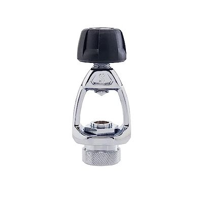 Scubapro Adapter DIN naar INT messing drukregelaar set voor duiken in koud water, uniseks, volwassenen, zwart, één maat
