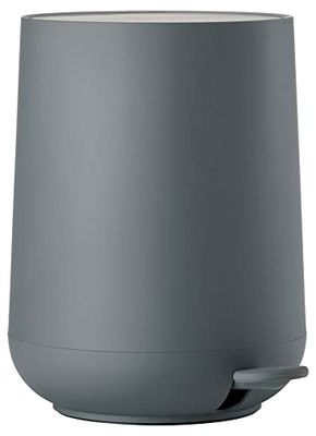 ZONE DENMARK - Poubelle Salle de Bain Nova - 3L - Design Scandinave - Plastique ABS Doux Au Toucher - Poubelle Cuisine Élégante H23cm D20,5cm - Gris foncé