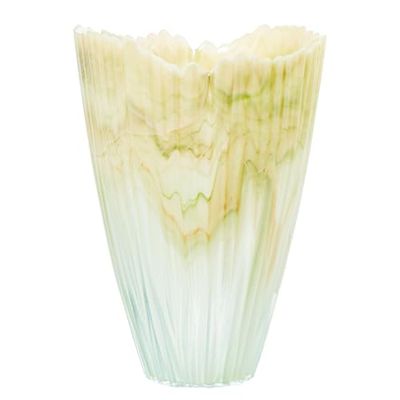 Alexandra House Living Vaas, crème, glas, 21 x 30 cm, 41 x 39 x 27 cm