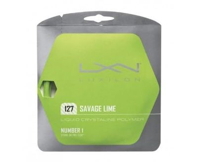 Luxilon WRZ902300 Corda da Tennis Savage 127, Bobina 200 m, Unisex, Verde Lime, 1.27 mm