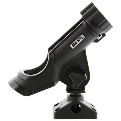 Scotty 230-BK Powerlock Black Rod Holder with 241 Side Deck Mount