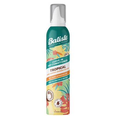 Batiste Dry Leave In Conditioner Tropical 100ml, Hair Conditioner Foam by Batiste Dry Shampoo, for Dry Hair, Exotic Coconut Fragrance, No Rinse Formula with Aloe Vera, Vegan Friendly Conditioner