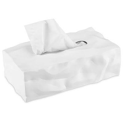 Essey Wiky Cube II doos voor cosmetische tissues, rechthoekige tissuedispenser, design tissuedoos, wit