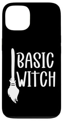 Basic Witch Broomstick Funny Witchy Vibes Mom Halloween Case for iPhone 13
